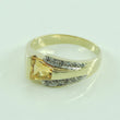 Laden Sie das Bild in den Galerie-Viewer, Vintage Damen Ring 585er 14 Karat Gelbgold mit Citrin&Diamanten 60 19,1 mm Ø *
