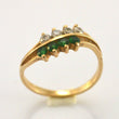 Laden Sie das Bild in den Galerie-Viewer, Vintage Damen-Ring mit Zirkonia Farbstein / 583er 14 Karat Gold 54 17,2 mm Ø *