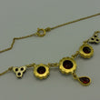 Laden Sie das Bild in den Galerie-Viewer, Vintage Damen Collier Silbervergoldet / „Böhmischer Granat“ 48cm