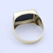Laden Sie das Bild in den Galerie-Viewer, Vintage Herren Siegelring 333er - 8 Karat Gelbgold mit Onyx 61 19,4 mm Ø