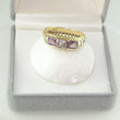 Laden Sie das Bild in den Galerie-Viewer, Vintage Damen-Ring mit Diamanten & Amethysten / 585er - 14 K Gelbgold*
