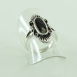 Laden Sie das Bild in den Galerie-Viewer, Vintage Damenring Silber 925er mit Onyx 50 15,9 mm Ø
