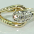 Laden Sie das Bild in den Galerie-Viewer, Vintage Damen Ring 585er Gold mit Diamanten ca. 0.15 ct - 52 16,5 mm Ø