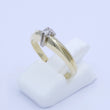 Laden Sie das Bild in den Galerie-Viewer, Damenring 585er - 14 Karat Gelbgold mit Brilliant ca. 0.05 ct. / 51 16,2 mm Ø