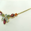 Laden Sie das Bild in den Galerie-Viewer, Damen Collier mit Turmalin & Topas 750er 18 Karat Gelbgold 40cm
