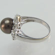 Laden Sie das Bild in den Galerie-Viewer, Vintage Damenring mit Tahiti Perle - 750er 18K Weißgold - ca. 1,70 ct Diamanten*