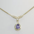 Laden Sie das Bild in den Galerie-Viewer, Damen Collier 925er Silber vergoldet mit Amethyst & Zirkonia