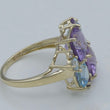 Laden Sie das Bild in den Galerie-Viewer, Damen Ring Topas & Amethyst 375er - 9 K Gold Gr. 57 18,1 mm Ø Wie Neu!
