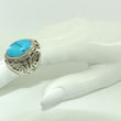 Laden Sie das Bild in den Galerie-Viewer, Vintage Damenring mit Türkis / 925er Silber 55 17,5 mm Ø