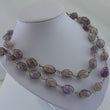 Laden Sie das Bild in den Galerie-Viewer, Vintage Damen Halskette mit Amethysten - in Silber gefasst