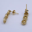 Laden Sie das Bild in den Galerie-Viewer, Vintage Ohrringe mit Zirkonia 585er - 14 Karat Gelbgold