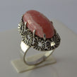 Laden Sie das Bild in den Galerie-Viewer, Silberring mit Rosenquarz Damen / 925 Silber