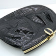 Laden Sie das Bild in den Galerie-Viewer, Vintage Bettl Moob Design Baby Krokodil Damen Handtasche Schwarz Made in Italy
