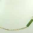 Laden Sie das Bild in den Galerie-Viewer, Vintage Damen Kette mit Jade / 333er - 8 Karat Gelbgold / ca. 76 cm