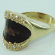 Laden Sie das Bild in den Galerie-Viewer, Damen Ring 750er Gold mit Rauchquarz & Brillianten ca. 0.30 ct - 58 18,4 mm Ø *