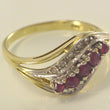 Laden Sie das Bild in den Galerie-Viewer, Vintage Damen-Ring mit 0.20 ct. Diamanten & Rubine 585er 14K Gold 55 17,5 mm Ø*