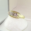 Laden Sie das Bild in den Galerie-Viewer, Vintage Damen-Ring mit Diamanten & Amethysten / 585er - 14 K Gelbgold*