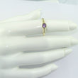 Laden Sie das Bild in den Galerie-Viewer, Vintage Damen-Ring mit Amethyst / 333er - 8 Karat Gelbgold - 58 18,4 mm Ø *