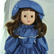Laden Sie das Bild in den Galerie-Viewer, Tiller Puppe mit Blauem Kleid & Hut / Porzellankopf & Stoffkörper / ca. 44 cm