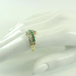 Laden Sie das Bild in den Galerie-Viewer, Vintage Damen Ring 585er 14 Karat Gelbgold mit Smaragd&Diamanten 62 19,7 mm Ø *
