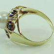 Laden Sie das Bild in den Galerie-Viewer, Vintage Damen Ring mit Perle & Turmalin/ 585er - 14 Karat Gold / 54 17,2 mm Ø *