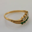 Laden Sie das Bild in den Galerie-Viewer, Vintage Damen-Ring mit Zirkonia Farbstein / 583er 14 Karat Gold 54 17,2 mm Ø *