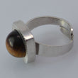 Laden Sie das Bild in den Galerie-Viewer, Vintage Damenring Tigerauge / 835 Silber 48 15,3 mm Ø