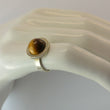 Laden Sie das Bild in den Galerie-Viewer, Vintage Damenring Tigerauge / 835 Silber 56 17,8 mm Ø