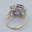 Laden Sie das Bild in den Galerie-Viewer, Damen Ring Topas & Amethyst 375er - 9 K Gold Gr. 57 18,1 mm Ø Wie Neu!