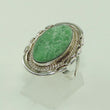 Laden Sie das Bild in den Galerie-Viewer, Vintage Damenring 835er Silber mit Malachit 50 15,9 mm Ø