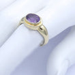 Laden Sie das Bild in den Galerie-Viewer, Vintage Damenring mit Amethyst / 333er 8 Karat Gelbgold - 56 17,8 mm Ø