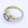 Laden Sie das Bild in den Galerie-Viewer, Vintage Damenring mit Amethyst / 333er 8 Karat Gelbgold - 56 17,8 mm Ø