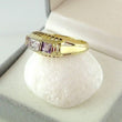 Laden Sie das Bild in den Galerie-Viewer, Vintage Damen-Ring mit Diamanten & Amethysten / 585er - 14 K Gelbgold*