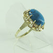 Laden Sie das Bild in den Galerie-Viewer, Vintage Damen Ring 585er 14 Karat Gelbgold / Türkis 56 17,8 mm Ø *