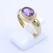 Laden Sie das Bild in den Galerie-Viewer, Vintage Damenring mit Amethyst / 333er 8 Karat Gelbgold - 56 17,8 mm Ø
