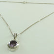 Laden Sie das Bild in den Galerie-Viewer, Vintage 925er Silber Damen Halskette & Anhänger mit Amethyst 925er Silber
