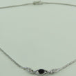 Laden Sie das Bild in den Galerie-Viewer, Vintage Collier 835er Silber mit Zirkonia & Onyx