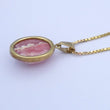 Laden Sie das Bild in den Galerie-Viewer, Halskette & Anhänger mit Rosenquarz 333er 8 Karat Gold 50 cm