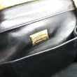 Laden Sie das Bild in den Galerie-Viewer, Vintage Bettl Moob Design Baby Krokodil Damen Handtasche Schwarz Made in Italy