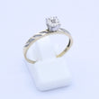 Laden Sie das Bild in den Galerie-Viewer, Damenring 375er -10 Karat Weiß & Gelbgold Diamanten ca.0.01ct./ 52 16,5 mm Ø