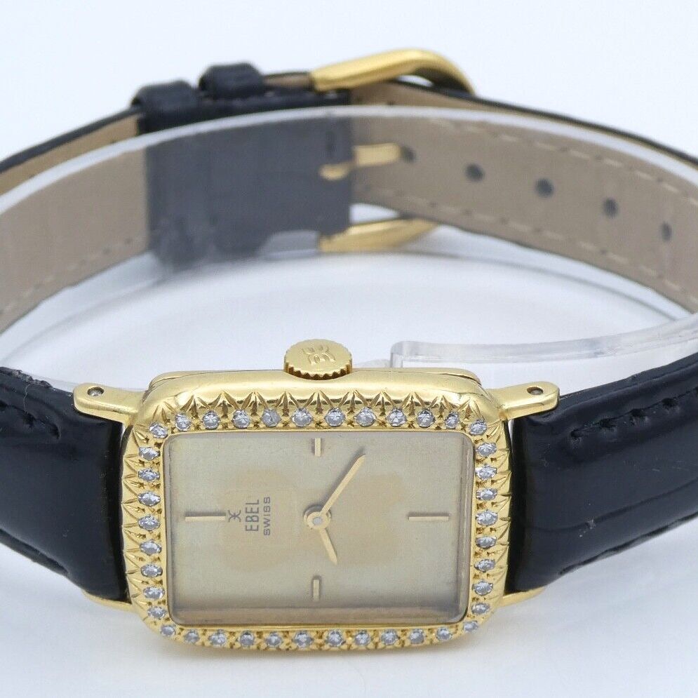 Vintage Ebel Damen Uhr Handaufzug mit Diamanten
