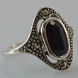 Laden Sie das Bild in den Galerie-Viewer, Unisex Ring Onyx mit Markasiten / 925 Silber