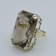Laden Sie das Bild in den Galerie-Viewer, Vintage Damen Ring mit Rauchquarz 585er - 14 K Gold Gr. 55 17,5 mm Ø