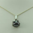 Laden Sie das Bild in den Galerie-Viewer, Damen Kette 800er Silber mit Hämatit Anhänger 925er