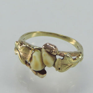 Jagdschmuck-Grandeln, Trachtenring für Damen 333er 8 Karat Gold -50 15,9 mm Ø *