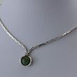 Laden Sie das Bild in den Galerie-Viewer, elegantes Collier mit Olivenit und Zirkonia / 925 Silber / 40,0 cm
