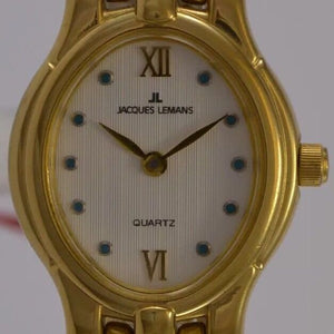 JACQUES LEMANS Damenuhr / Quarz / 10 Mic Gold Plated