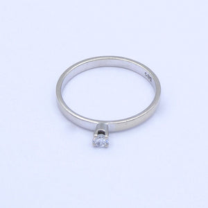 Damenring 585er - 14 Karat Weißgold mit Diamant ca.0.05 ct. 49 15,6 mm Ø