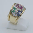 Laden Sie das Bild in den Galerie-Viewer, Damen Ring mit Multi-Edelsteinen &amp;Zirkonia 333er Gold 8 Karat / 53 16,8 mm Ø
