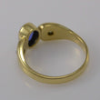 Laden Sie das Bild in den Galerie-Viewer, Vintage Damenring mit Diamant &amp; Saphir / 585er 14 K Gold 54 17,2 mm Ø *
